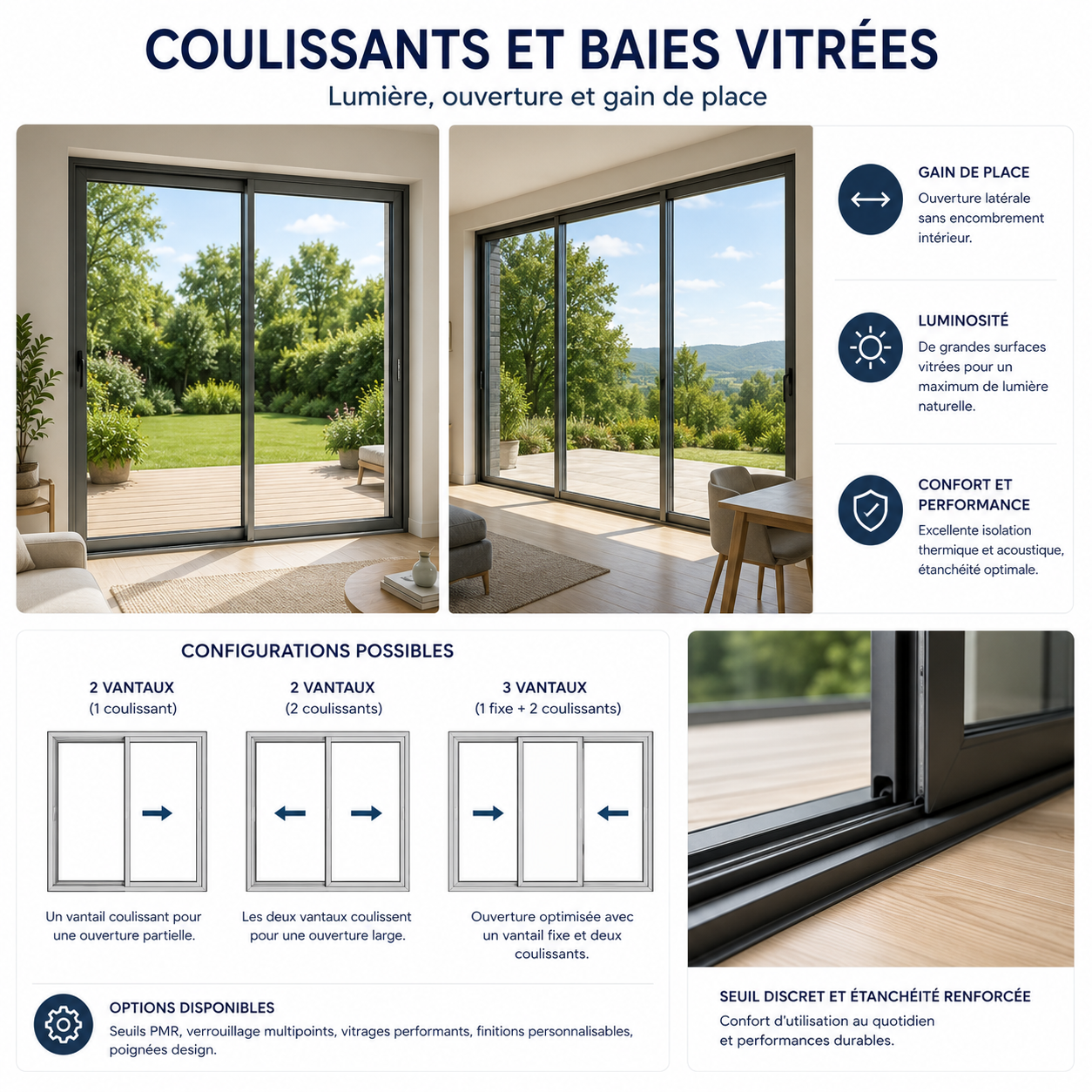 Coulissants et baies vitrées